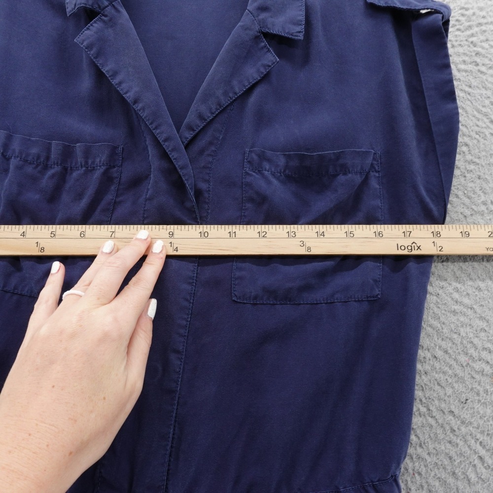 Sanctuary x Anthropologie Womens Blue Lyocell Cap‎ Sleeve Jumpsuit Small - Picture 6 of 11